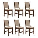 Ver imagem 5 de Conjunto 6 Cadeiras de Jantar Clássica para Cozinha Clara Poliman Móveis