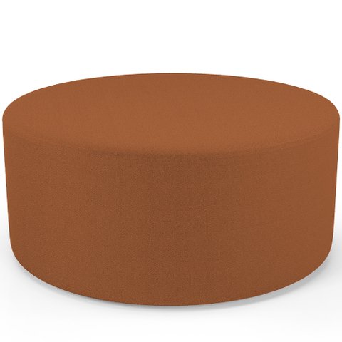 Puff Redondo Orgânico para Living 90cm Lola W01 Bouclê Terracota - Lyam Decor