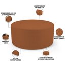 Ver imagem 3 de Puff Redondo Orgânico para Living 90cm Lola W01 Bouclê Terracota - Lyam Decor