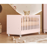 Kit Berço Infantil para Menina Rosa Acetinado com Colchão Ortobom- Qmovi - 3