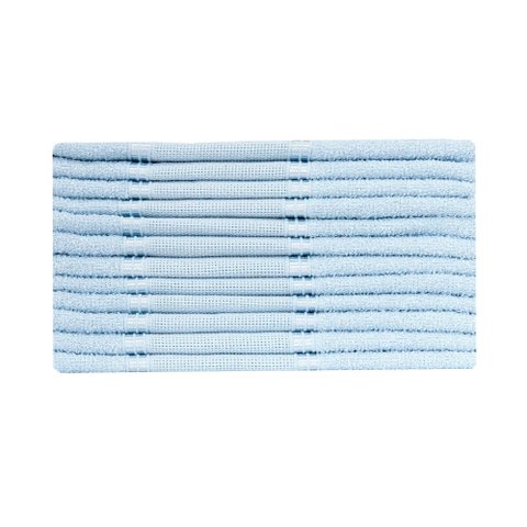 Kit 12 Toalhas Lavabo Rekint Perfeito Estilo Azul Claro