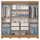 Ver imagem 2 de Guarda Roupa Casal 8 Portas 4 Gavetas Prime Cinamomo - Henn - Briz