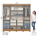 Ver imagem 3 de Guarda Roupa Casal 8 Portas 4 Gavetas Prime Cinamomo - Henn - Briz