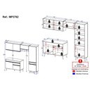 Ver imagem 3 de Armário Cozinha Modulada Compacta 252cm com Balcão Veneza Multimóveis Mp3762 Preto/dourado