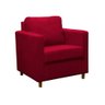 Poltrona Cadeira Lara Para Sala de Estar Escritório Consultório Suede Vermelho - Ninho Decor - 2