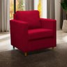 Poltrona Cadeira Lara Para Sala de Estar Escritório Consultório Suede Vermelho - Ninho Decor - 1