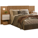 Ver imagem 1 de Cabeceira Casal Ripada Olinda Extensível Cinamomo - Móveis Albatroz:jatobá Fendi Metallic