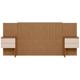 Cabeceira Casal Ripada Olinda Extensível Cinamomo - Móveis Albatroz:jatobá Fendi Metallic - 3