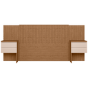 Ver imagem 3 de Cabeceira Casal Ripada Olinda Extensível Cinamomo - Móveis Albatroz:jatobá Fendi Metallic