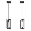 Ver imagem 1 de Kit 2 Pendentes Luminárias Moderna Industrial Preto