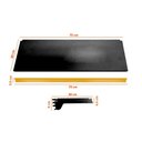 Ver imagem 3 de Bandeja Prateleira Ponta 30x73 Gôndolas New Plus Preto Porta Etiqueta Amarelo Sa Gôndolas