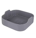 Ver imagem 1 de Cesto para Air Fryer Lavavel Quadrada Silicone Cinza 21cm. UnyHome