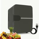 Ver imagem 2 de Mini Geladeira 4l 12v Portatil Aquecedor e Refrigerador para Carro Casa e Viagem Porta Bebidas Cinza