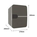 Ver imagem 6 de Mini Geladeira 4l 12v Portatil Aquecedor e Refrigerador para Carro Casa e Viagem Porta Bebidas Cinza