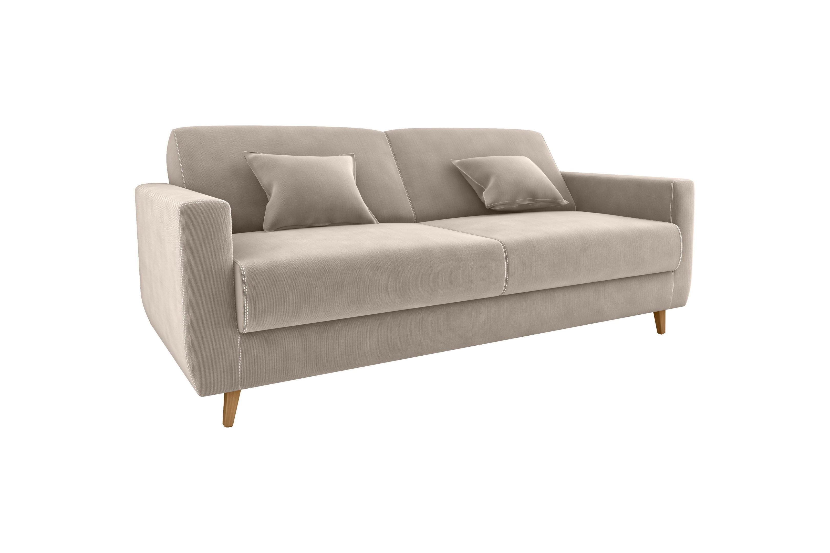 Sofá Cama Emilia Suede Bege B251 – Matrix - 3