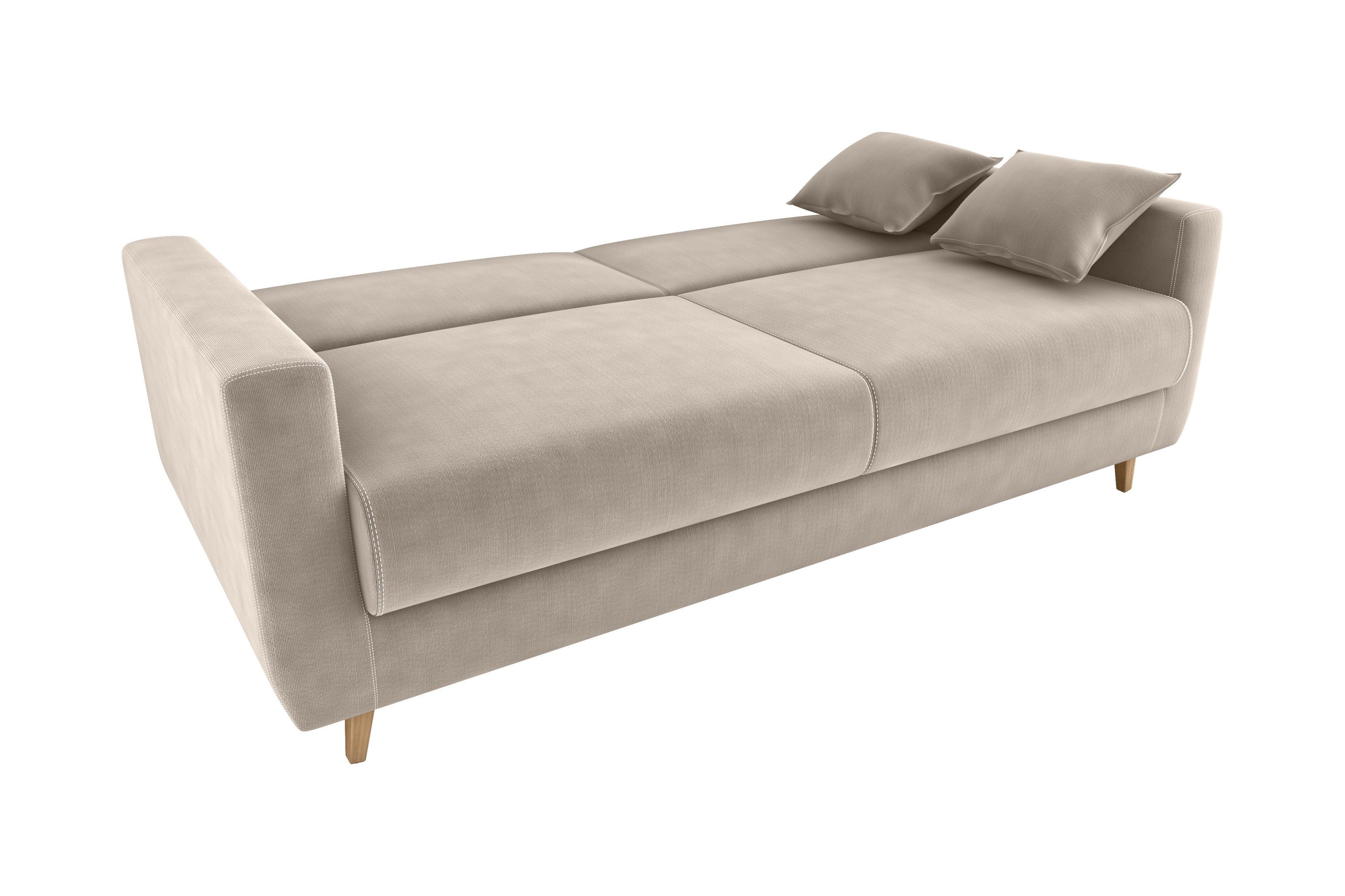 Sofá Cama Emilia Suede Bege B251 – Matrix - 4