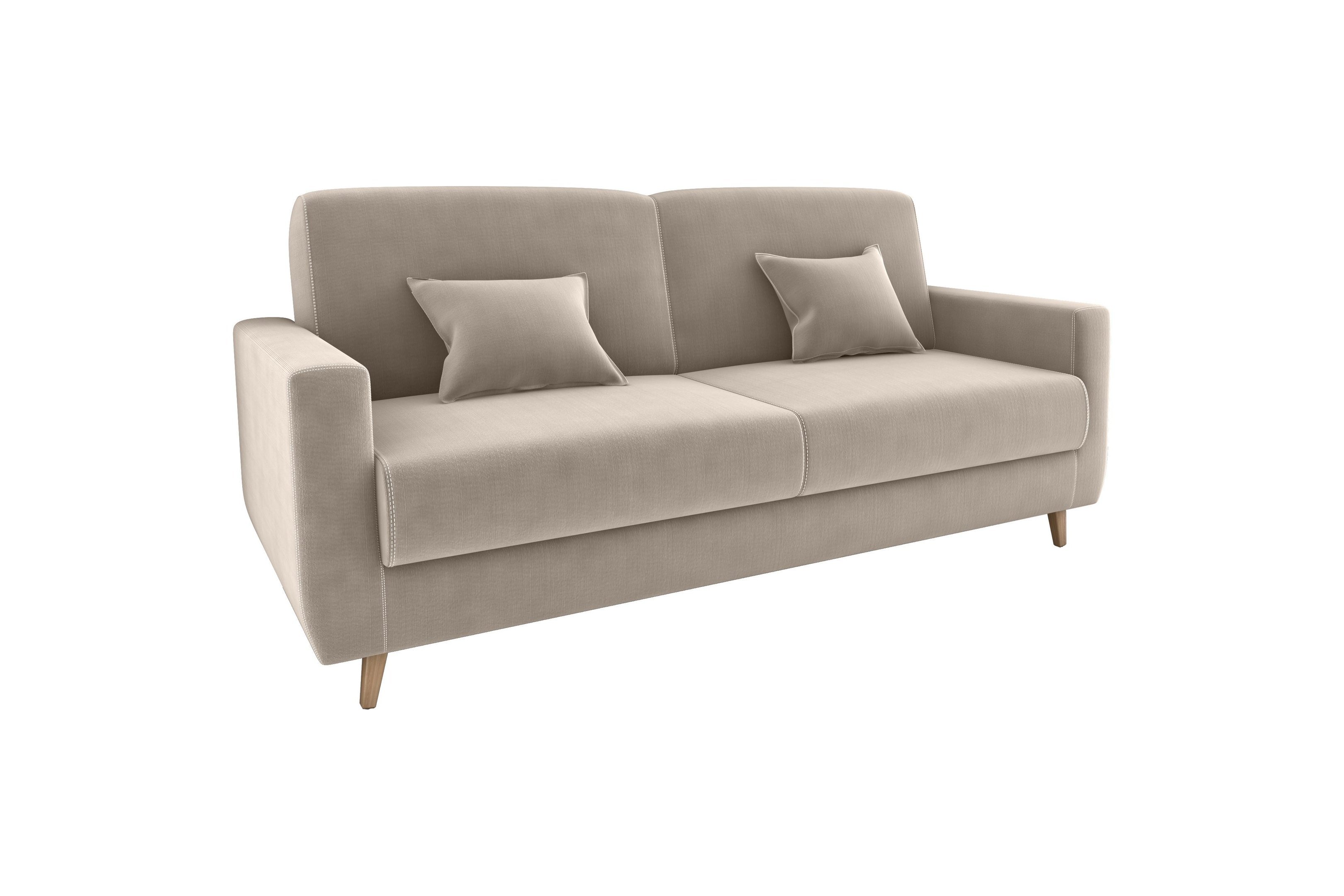 Sofá Cama Emilia Suede Bege B251 – Matrix - 2