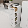 Gaveteiro Arquivo Escritório 4 Gavetas Pasta Suspensa Netmobil - Branco - 3