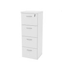 Ver imagem 5 de Gaveteiro Arquivo Escritório 4 Gavetas Pasta Suspensa Netmobil - Branco