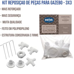 Kit Conectores Peças Reposição para Tendas Topo 2,40 X 3m - 2