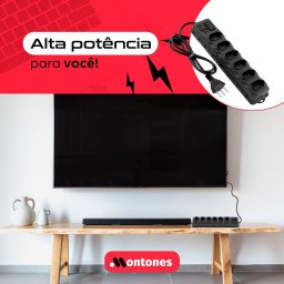 Filtro de Linha Extensão Régua Elétrica 6 Tomadas Bivolt - 5