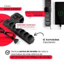 Ver imagem 4 de Filtro de Linha Extensão Régua Elétrica 6 Tomadas Bivolt