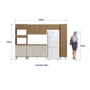 Ver imagem 3 de Cozinha Completa 11 Portas 2 Gavetas 2 Nichos para Forno Gaia 