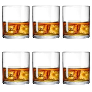 Jogo 6 Copos Whisky Cristal Titânio Bohemia Barline 410ml