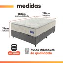 Ver imagem 3 de Cama Box Baú Casal Colchão Ortopédico Atena Molas Ensacadas Pillow Top Hip Sleep