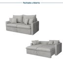 Ver imagem 5 de Sofá Cama Casal Retrátil e Reclinável 3 Lugares Tecido Cinza Colibri 200cm CabeCasa MadeiraOriginals