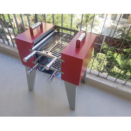 Churrasqueira Para Apartamento Sem Fumaça Ecológica Hotbox Premium 2 grelhas BASE ALTA - 4