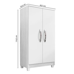 Armário Multiuso Lavanderia Organizador Paris Branco - Pallazio - 4