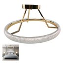Ver imagem 1 de Lustre Cristal Anel 3 em 1 Luminaria Pendente Infinito Perfil Led Sala de Jantar Recepçao Comercial 