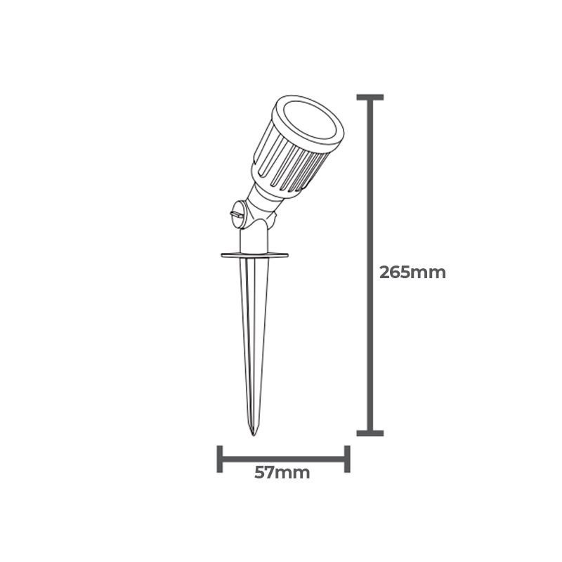 Espeto para Jardim Taschibra Destaco Led 5W Bivolt Preto Luz Âmbar - 2