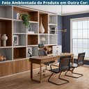 Ver imagem 6 de Kit 2 Cadeiras Escritóriomanhattan Black Esteirinha Diretor Fratini em Pu Preto Base Fixa Preto