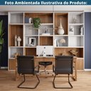 Ver imagem 7 de Kit 2 Cadeiras Escritóriomanhattan Black Esteirinha Diretor Fratini em Pu Preto Base Fixa Preto