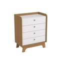 Ver imagem 2 de Cômoda Juvenil T403 4 Gavetas Canela/Branco Kappesberg