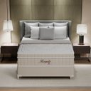 Ver imagem 4 de Cama Box Casal 138x188x59cm Molas Ensacadas Royale Montreal Bege