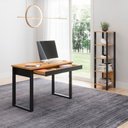 Ver imagem 1 de Conjunto 2 Peças com Escrivaninha e Estante com 5 Prateleiras Industrial Preto 100% MDF