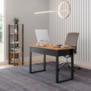Ver imagem 2 de Conjunto 2 Peças com Escrivaninha e Estante com 5 Prateleiras Industrial Preto 100% MDF