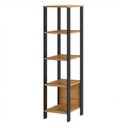 Ver imagem 7 de Conjunto 2 Peças com Escrivaninha e Estante com 5 Prateleiras Industrial Preto 100% MDF