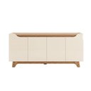 Ver imagem 2 de Balcão Buffet 4 Portas com Prateleiras Internas e Design Moderno Serena