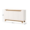 Ver imagem 3 de Balcão Buffet 4 Portas com Prateleiras Internas e Design Moderno Serena