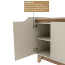 Ver imagem 6 de Balcão Buffet 4 Portas com Prateleiras Internas e Design Moderno Serena