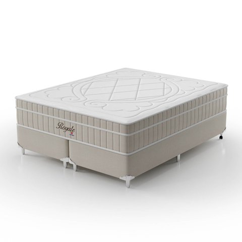 Cama Box King 193x203x59cm Molas Ensacadas Royale Montreal