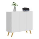 Ver imagem 2 de Armário Lavanderia Retrô com 3 Portas 90 cm Multimóveis MP5033 Branco/Natural