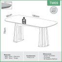 Ver imagem 3 de Conjunto de Jantar Mesa 1,80m Mdf e Base Ripada + 4 Cadeiras 