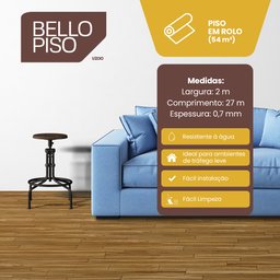 Piso Vinilico em Manta 0,7mm x 2,70m (Rolo de 54m²) Bello Piso  - 2