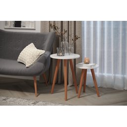 Kit Mesinha Lateral Retrô Apoio Enfeite Objetos Vasos Decora - 5