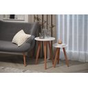 Ver imagem 5 de Kit Mesinha Lateral Retrô Apoio Enfeite Objetos Vasos Decora